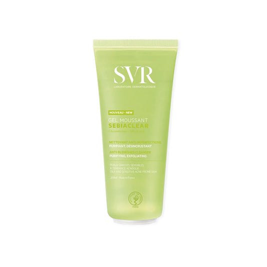 SVR SEBIACLEAR GEL MOUSSANT 200ML – NETTOYANT PURIFIANT PEAUX GRASSES ET MIXTES
