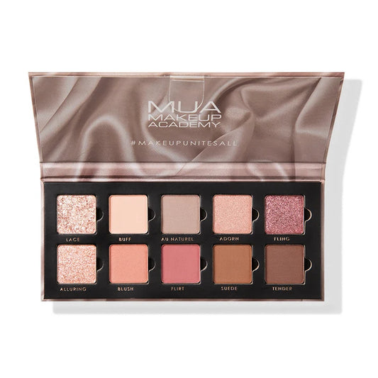 MUA 10 SHADE EYESHADOW PALETTE - SILK NUDES
