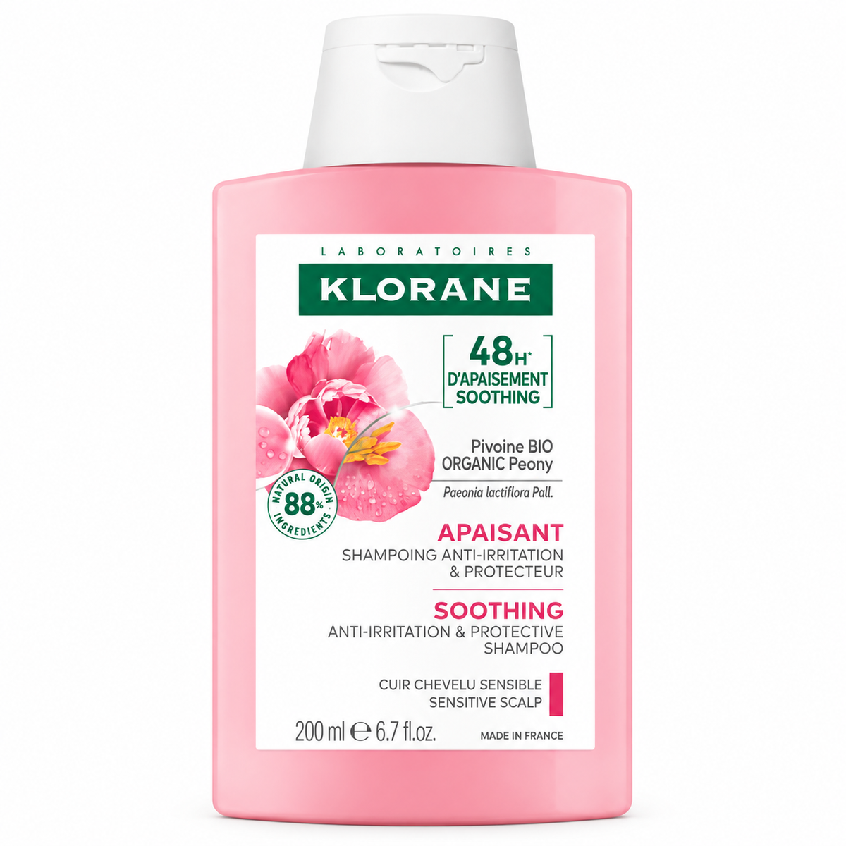 KLORANE SHAMPOING APAISANT À LA PIVOINE BIO 200ML