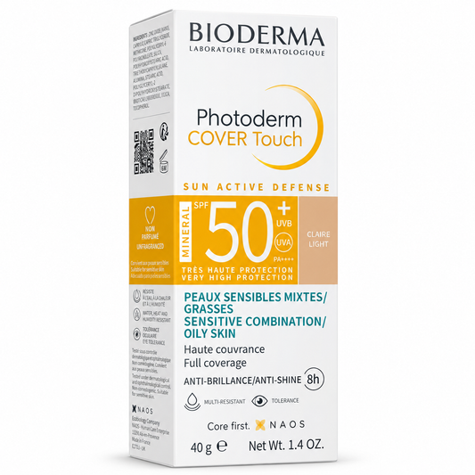 BIODERMA PHOTODERM COVER TOUCH MINERAL SPF50+ TEINTE CLAIRE 40G