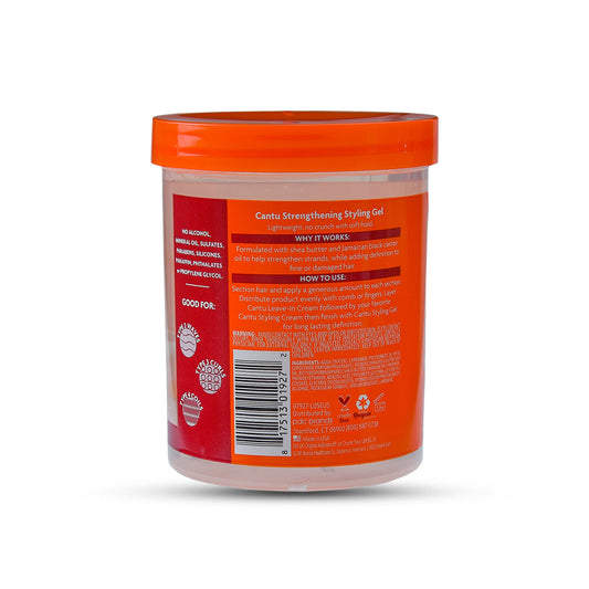 CANTU STRENGTHENING STYLING GEL WITH JAMAICAN BLACK CASTOR OIL 524G