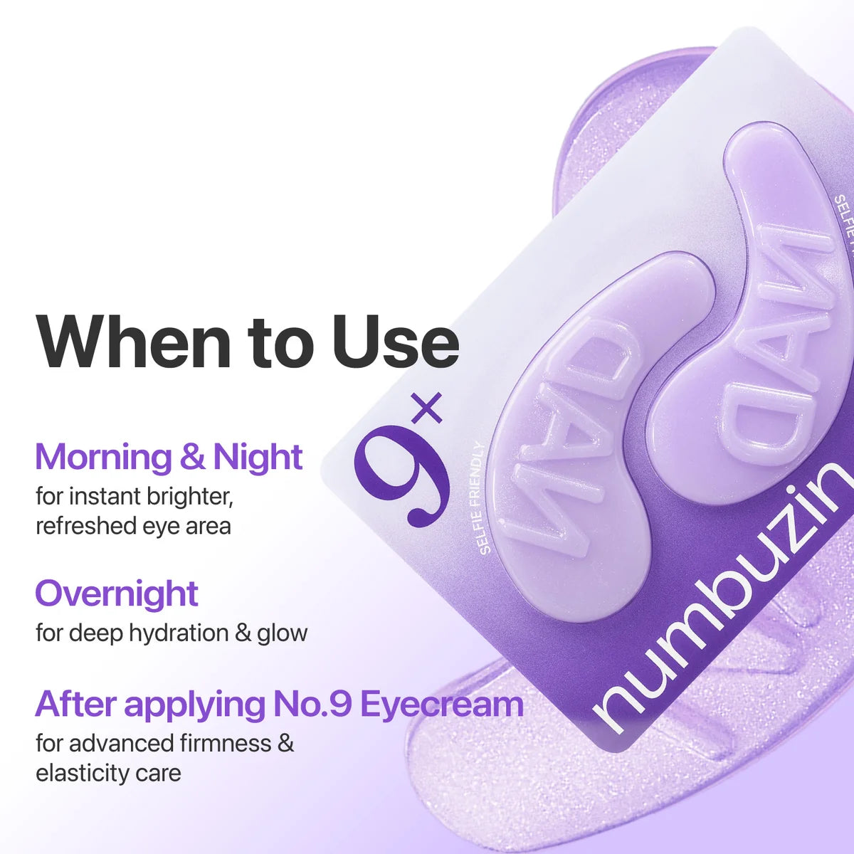 NUMBUZIN NO.9 NAD+ COLLAGEN UNDER EYE PATCHES 5 PAIRS