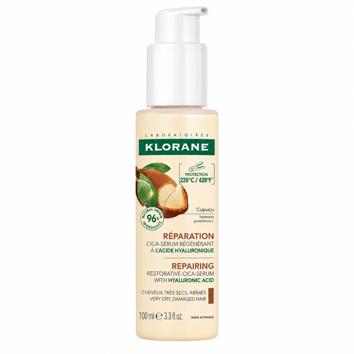 KLORANE RÉPARATION CICA-SÉRUM RÉGÉNÉRANT À L’ACIDE HYALURONIQUE 100ML