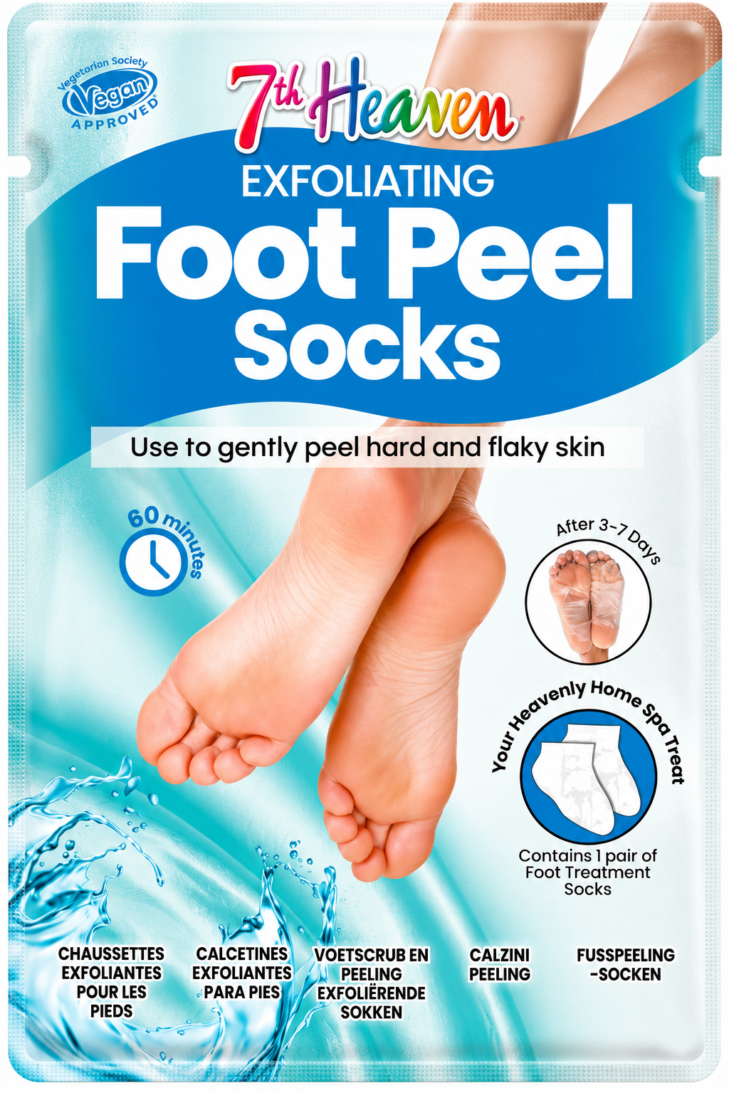 7TH HEAVEN EXFOLIATING FOOT PEEL SOCKS