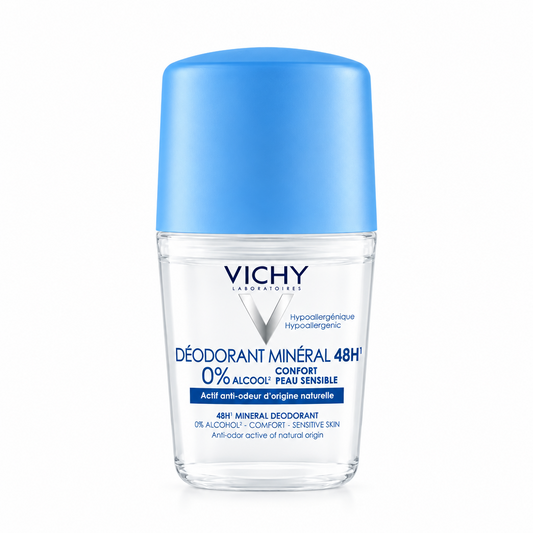 VICHY DÉODORANT MINÉRAL 48H 0% ALCOOL PEAUX SENSIBLES 50 ML