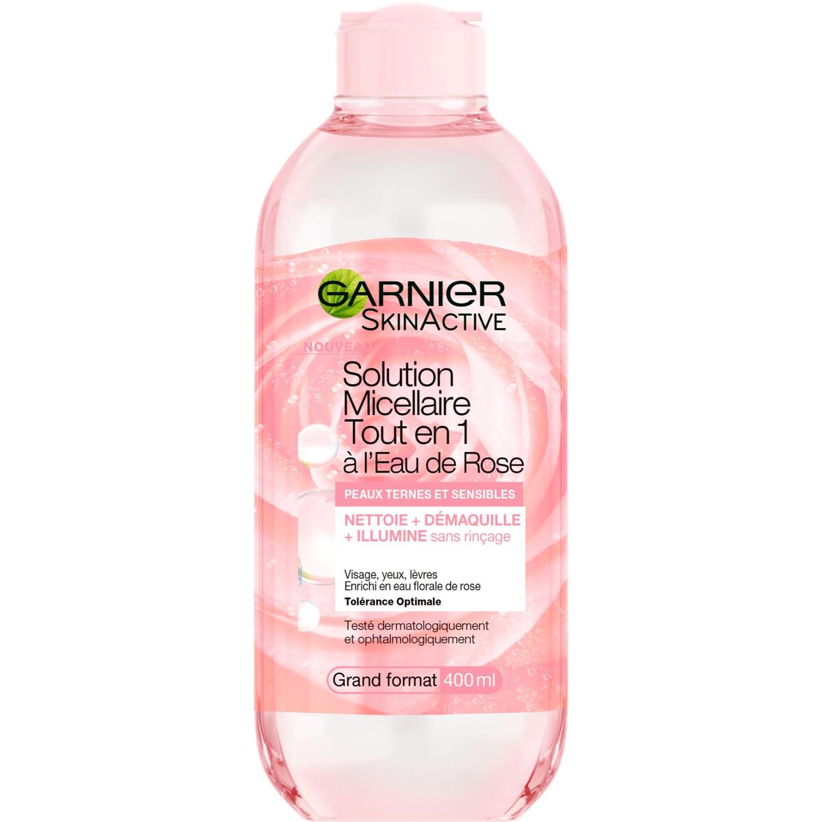 L'EAU MICELLAIRE À L'EAU DE ROSE NETTOIE ET RAVIVE LES PEAUX TERNES