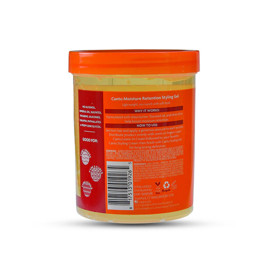 CANTU MOISTURE RETENTION STYLING GEL WITH FLAXSEED AND OLIVE OIL 524G