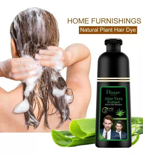 DISAAR ALOE VERA EXTRACT BROWN HAIR SHAMPOO 400ML