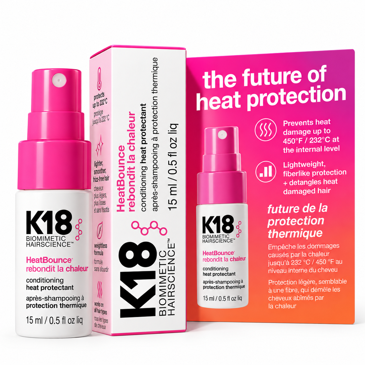 K18 HEATBOUNCE™ CONDITIONING HEAT PROTECTANT 15 ML