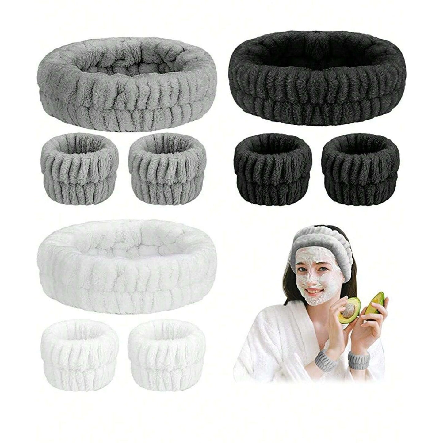 Bracelets Et Bandeaux Pour Le Lavage Du Visage - couleur aléatoire