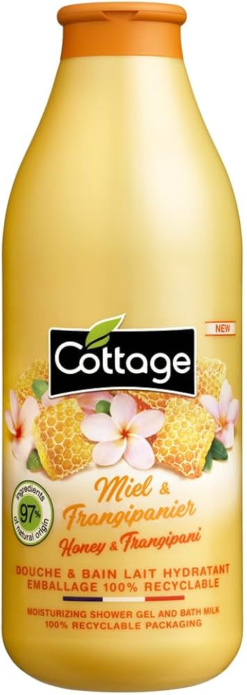 DOUCHE LAIT HYDRATANTE – MIEL BIO ET FRANGIPANIER 750ML