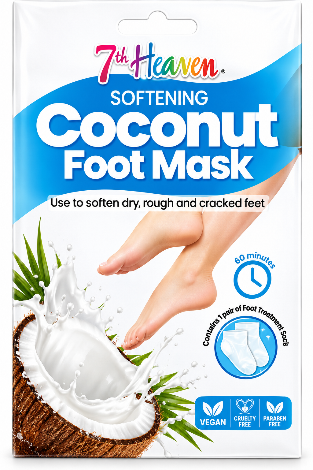 7TH HEAVEN SOFTENING COCONUT FOOT MASK
