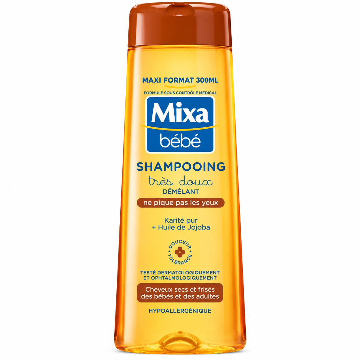 MIXA BÉBÉ SHAMPOOING TRÈS DOUX DÉMÊLANT KARITÉ ET HUILE DE JOJOBA 300ML