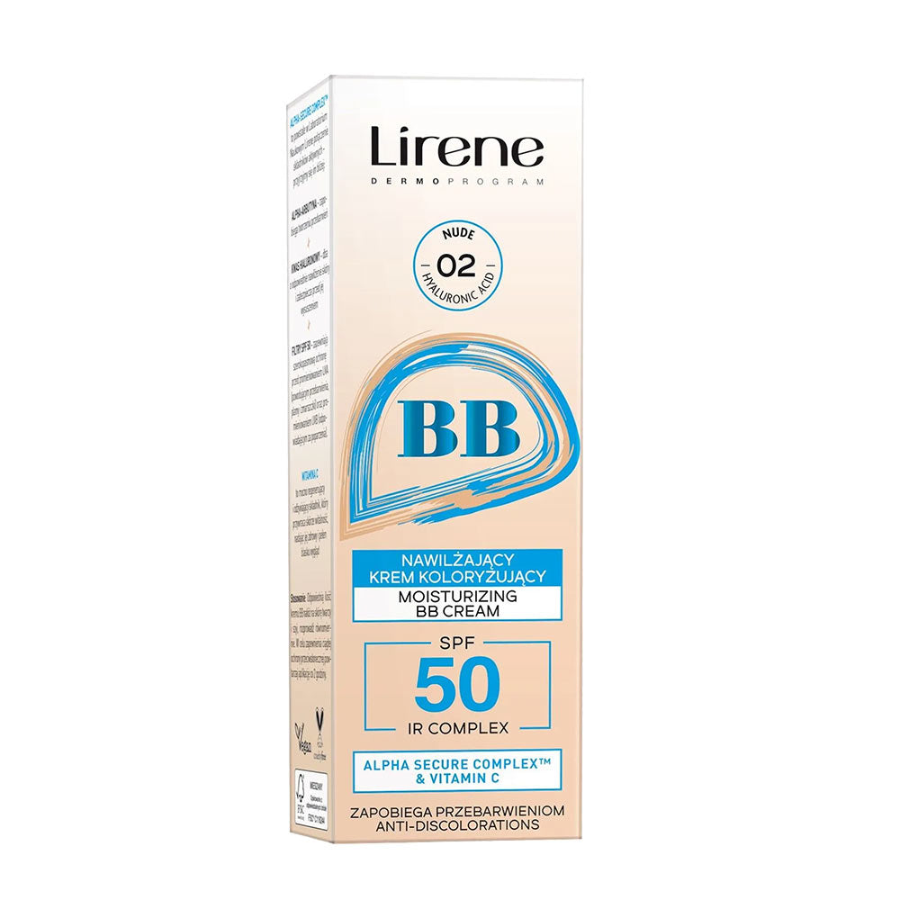 LIRENE MOISTURIZING BB CREAM SPF50 30ML 02 NUDE