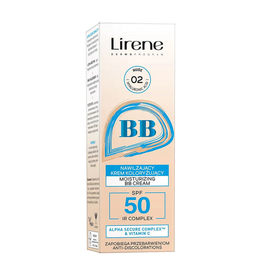LIRENE MOISTURIZING BB CREAM SPF50 30ML 02 NUDE