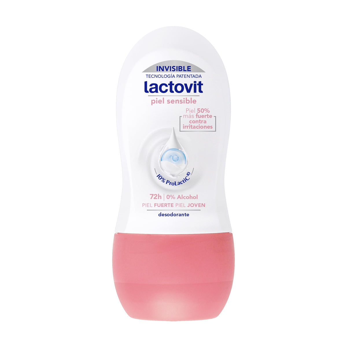 LACTOVIT DÉODORANT ROLL-ON PIEL SENSIBLE INVISIBLE 72H 50ML