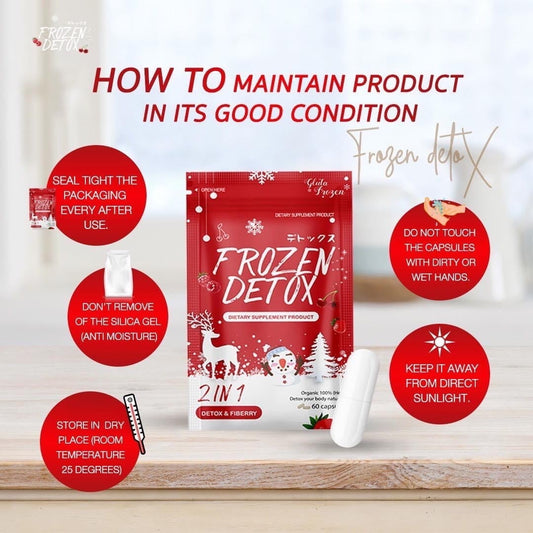 GLUTA FROZEN DETOX 2IN1 DETOX & FIBERRY 60 CAPSULES