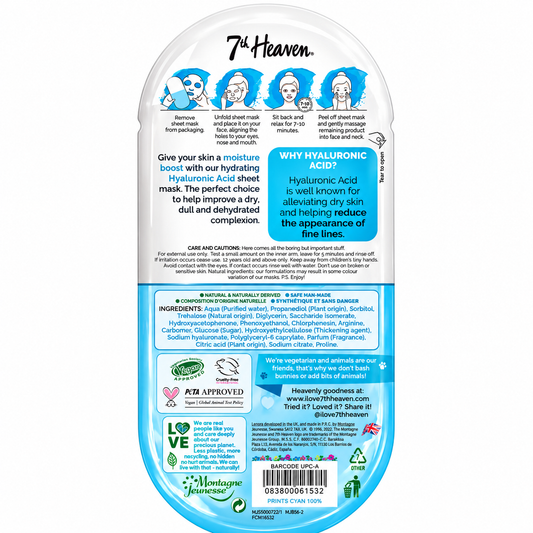 7TH HEAVEN NUTRIACTIVE HYALURONIC ACID MOISTURISING CAPSULE SHEET MASK