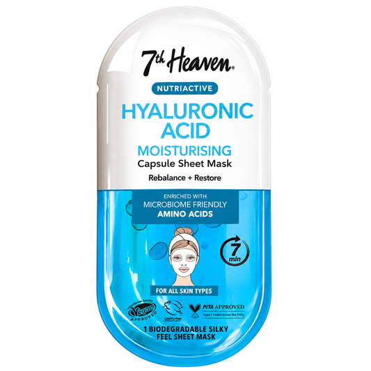 7TH HEAVEN NUTRIACTIVE HYALURONIC ACID MOISTURISING CAPSULE SHEET MASK