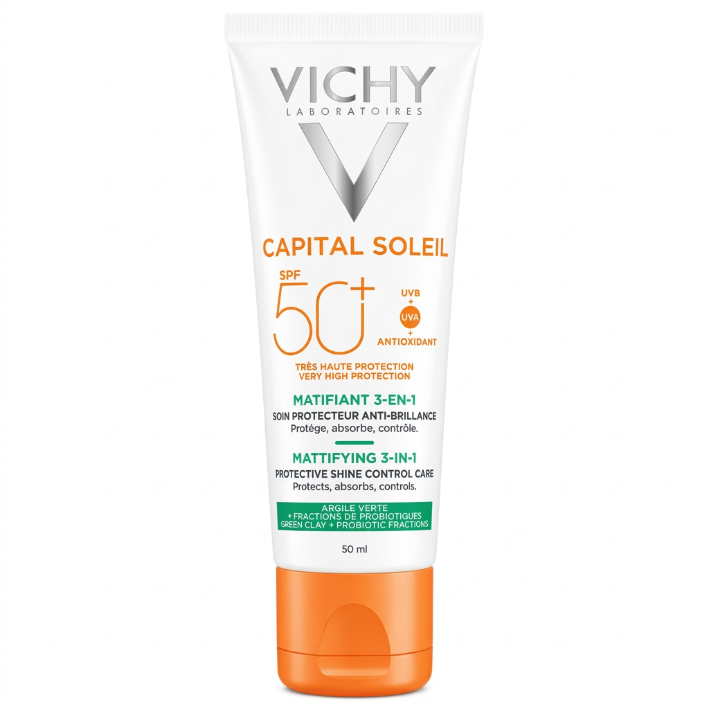 VICHY CAPITAL SOLEIL MATIFIANT 3-EN-1 SPF 50+ 50 ML