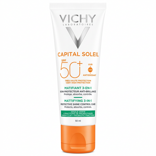 VICHY CAPITAL SOLEIL MATIFIANT 3-EN-1 SPF 50+ 50 ML