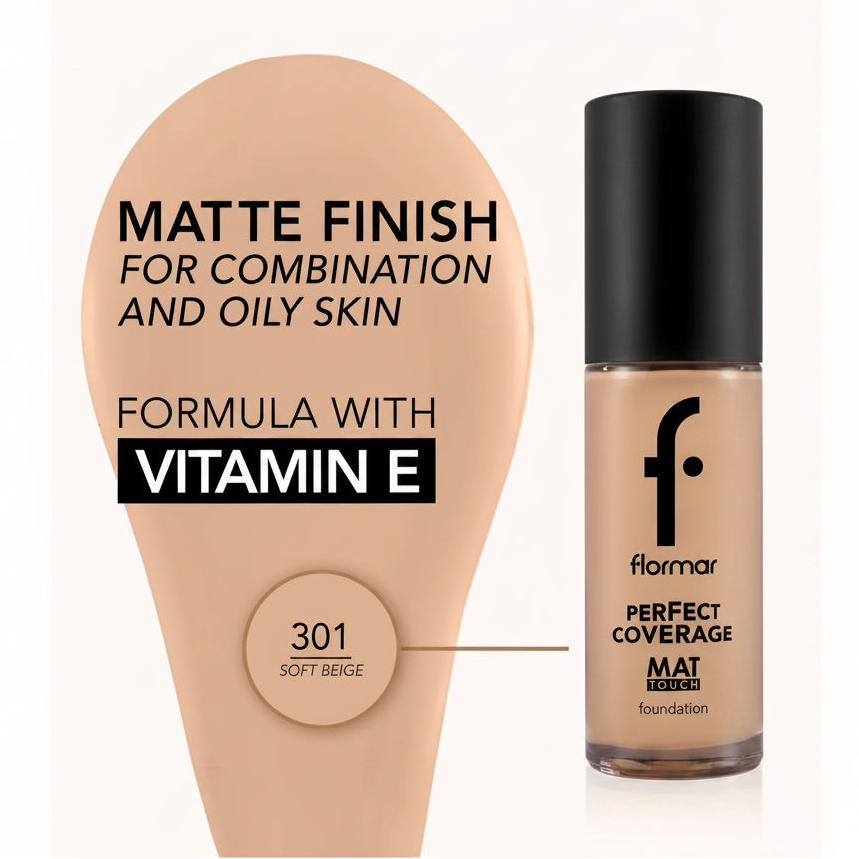 FLORMAR FOND DE TEINT PERFECT COVERAGE MAT TOUCH