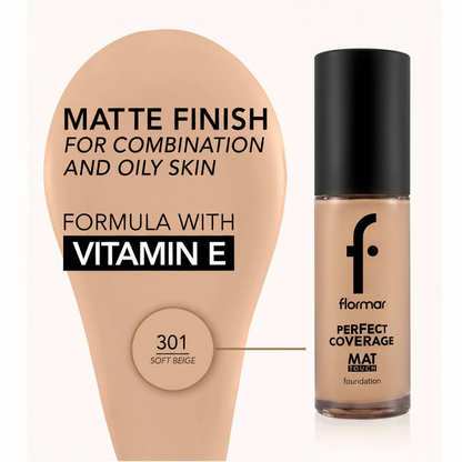FLORMAR FOND DE TEINT PERFECT COVERAGE MAT TOUCH