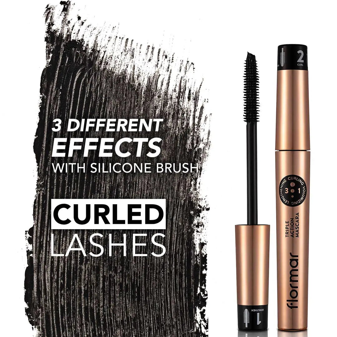 FLORMAR TRIPLE ACTION MASCARA