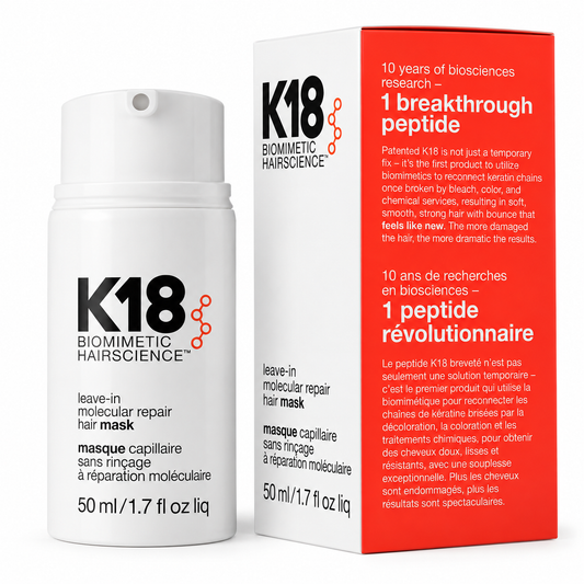 K18 MASQUE CAPILLAIRE RÉPARATEUR MOLÉCULAIRE SANS RINÇAGE 50ML
