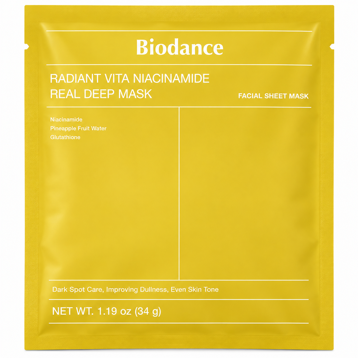 BIODANCE RADIANT VITA NIACINAMIDE REAL DEEP MASK 34G