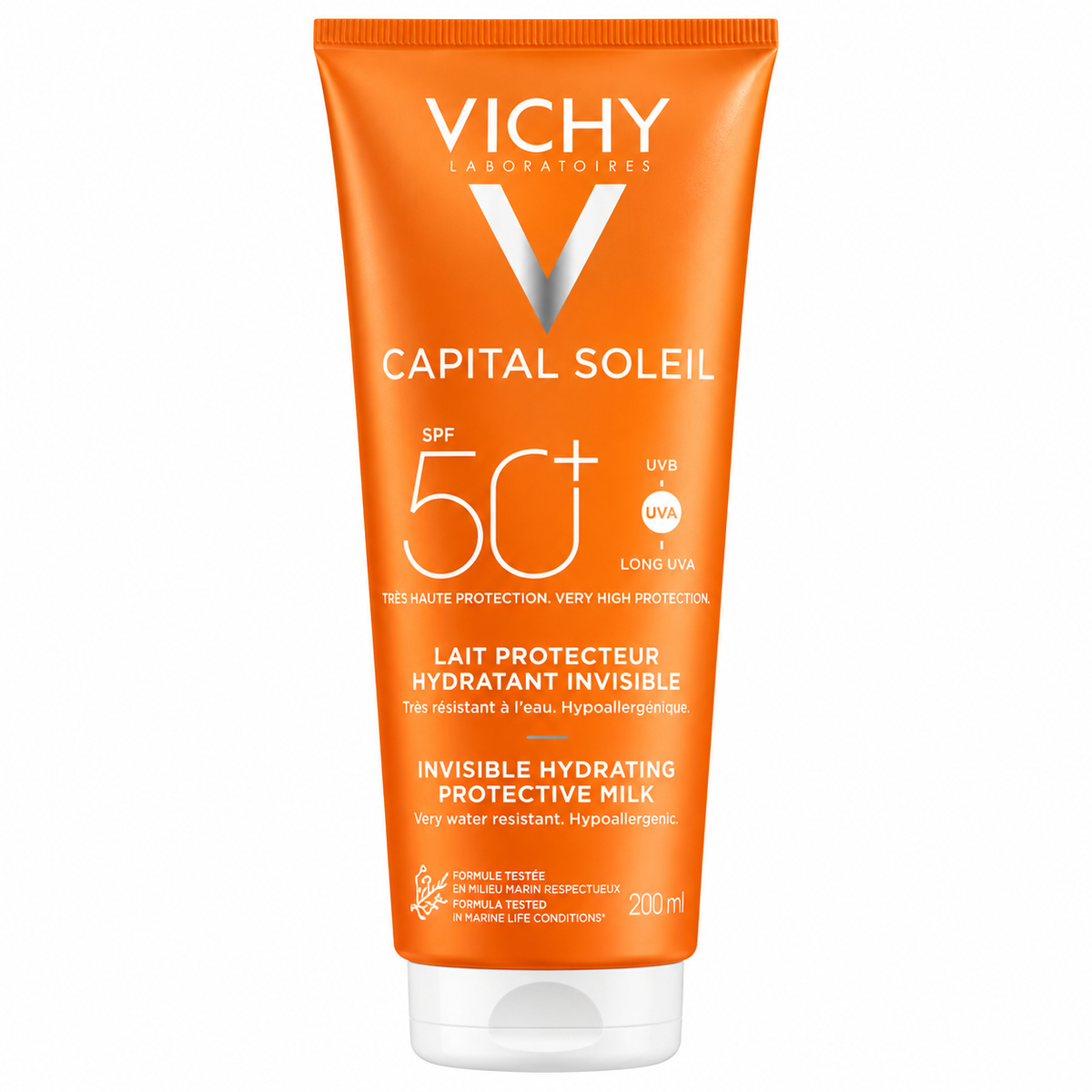 VICHY CAPITAL SOLEIL LAIT PROTECTEUR HYDRATANT INVISIBLE SPF 50+ 200 ML