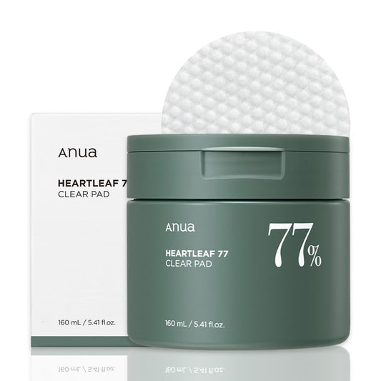 ANUA Heartleaf 77% Clear Pad, 70 pads purifiants, pads tonifiants, pads apaisants peau, extrait de Heartleaf, soin peau sensible, réduction des imperfections, soin peau acné, exfoliation douce, pads anti-rougeurs, hydratation peau, acide hyaluronique, soin anti-inflammatoire, pads hydratants, soin peau lisse, soins peau claire, soins anti-âge, BeautyFamily.ma
