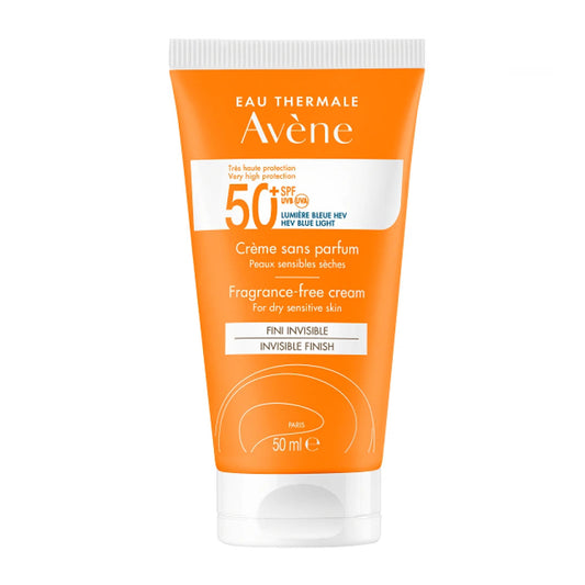 AVÈNE Solaire Crème Sans Parfum de Peau Sèche et Sensible SPF50+ | 50ml