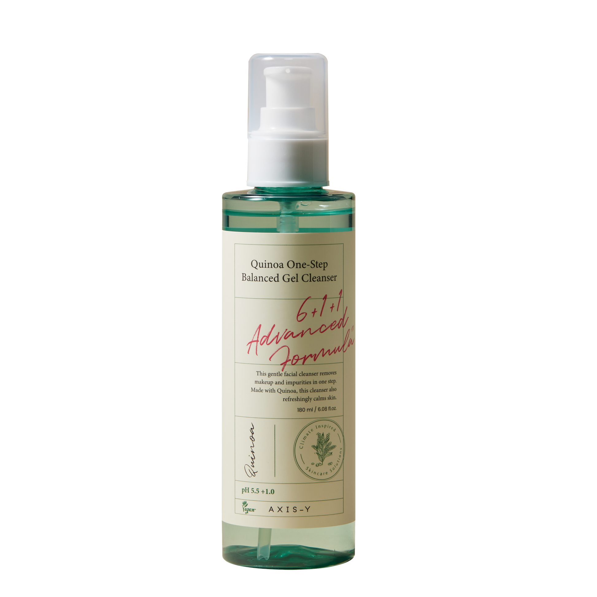 Quinoa One-Step Balanced Gel Cleanser, AXIS-Y cleanser, gel nettoyant, nettoyant équilibrant, quinoa, gel nettoyant peau, soin hydratant, gel nettoyant doux, nettoyant quotidien, soin peau, nettoyant 180ml, peau équilibrée, gel nettoyant pour peau sensible, soins hydratants, BeautyFamily.ma, nettoyant doux