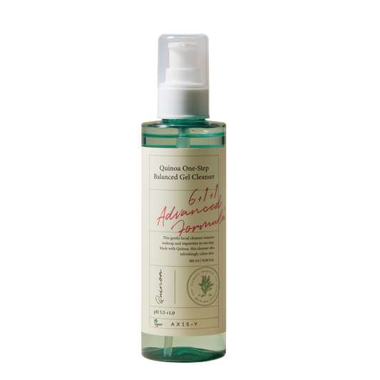 Quinoa One-Step Balanced Gel Cleanser, AXIS-Y cleanser, gel nettoyant, nettoyant équilibrant, quinoa, gel nettoyant peau, soin hydratant, gel nettoyant doux, nettoyant quotidien, soin peau, nettoyant 180ml, peau équilibrée, gel nettoyant pour peau sensible, soins hydratants, BeautyFamily.ma, nettoyant doux