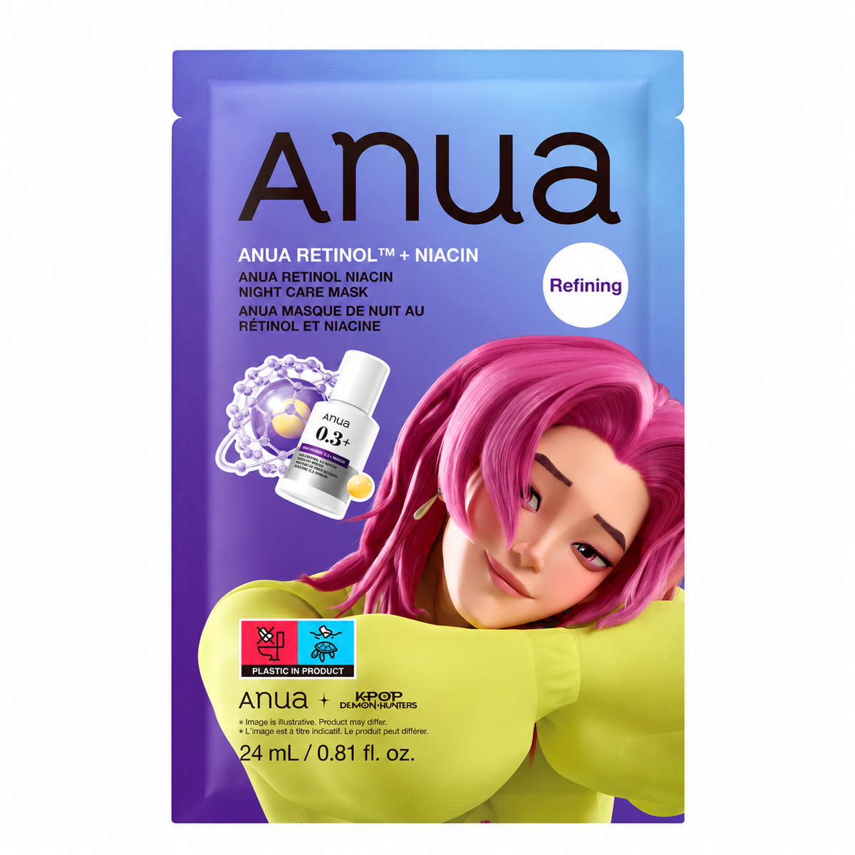 ANUA KPOP DEMON HUNTERS RETINOL NIACIN NIGHT CARE MASK 24ML