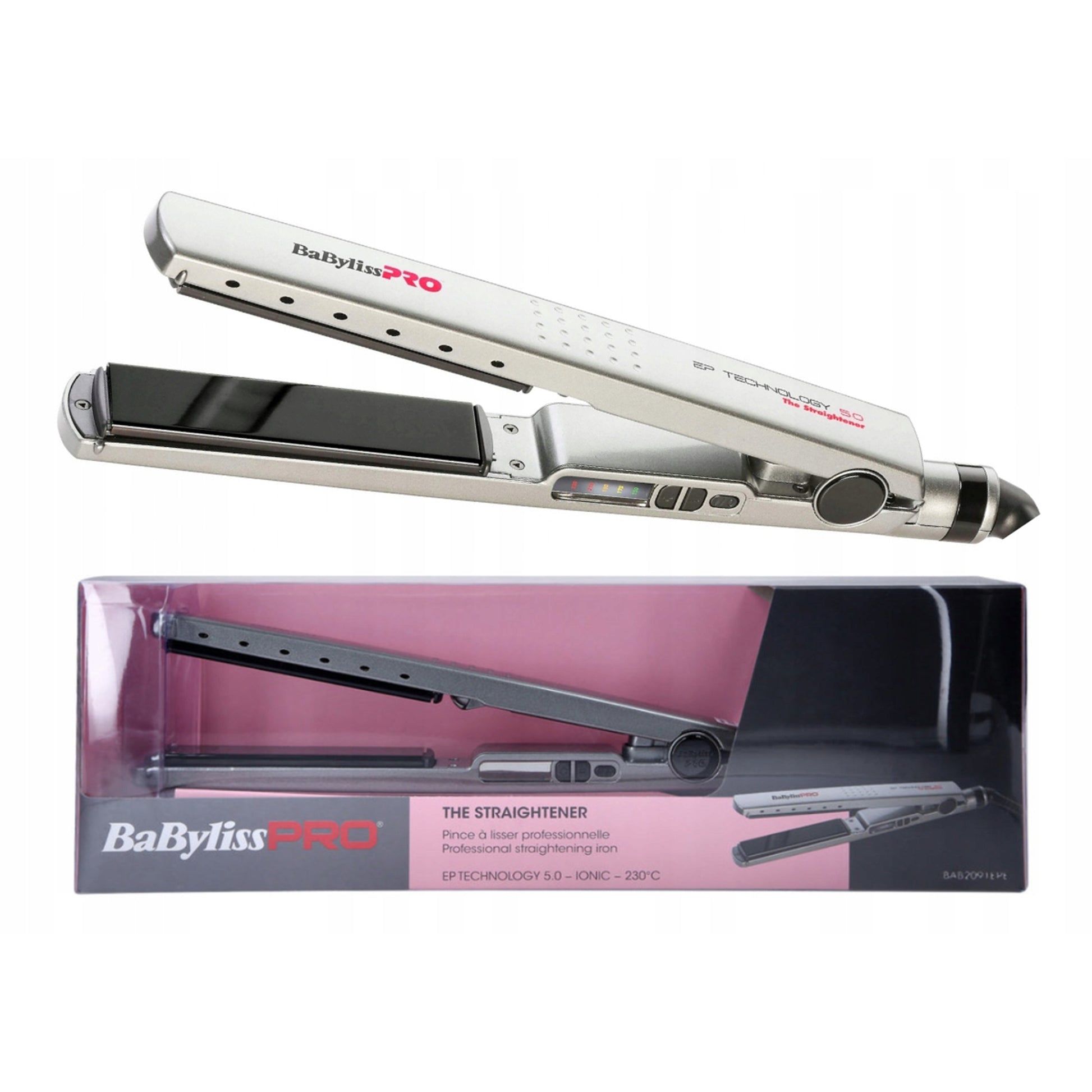 lisseur Babyliss Pro, Babyliss The Straightener, lisseur professionnel, fer à lisser titane, lisseur cheveux Maroc, Babyliss Maroc, beautyfamily.ma, lisseur anti-frisottis, lisseur haute température, appareil coiffure professionnel
