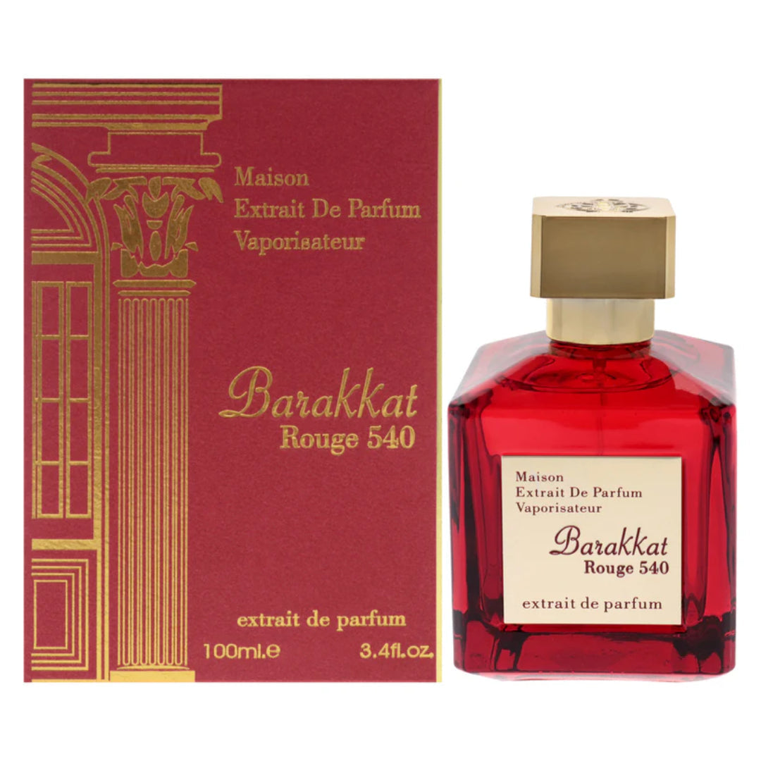 Barakkat Rouge 540 Extrait de Fragrance World Pour Unisexe – 100ml