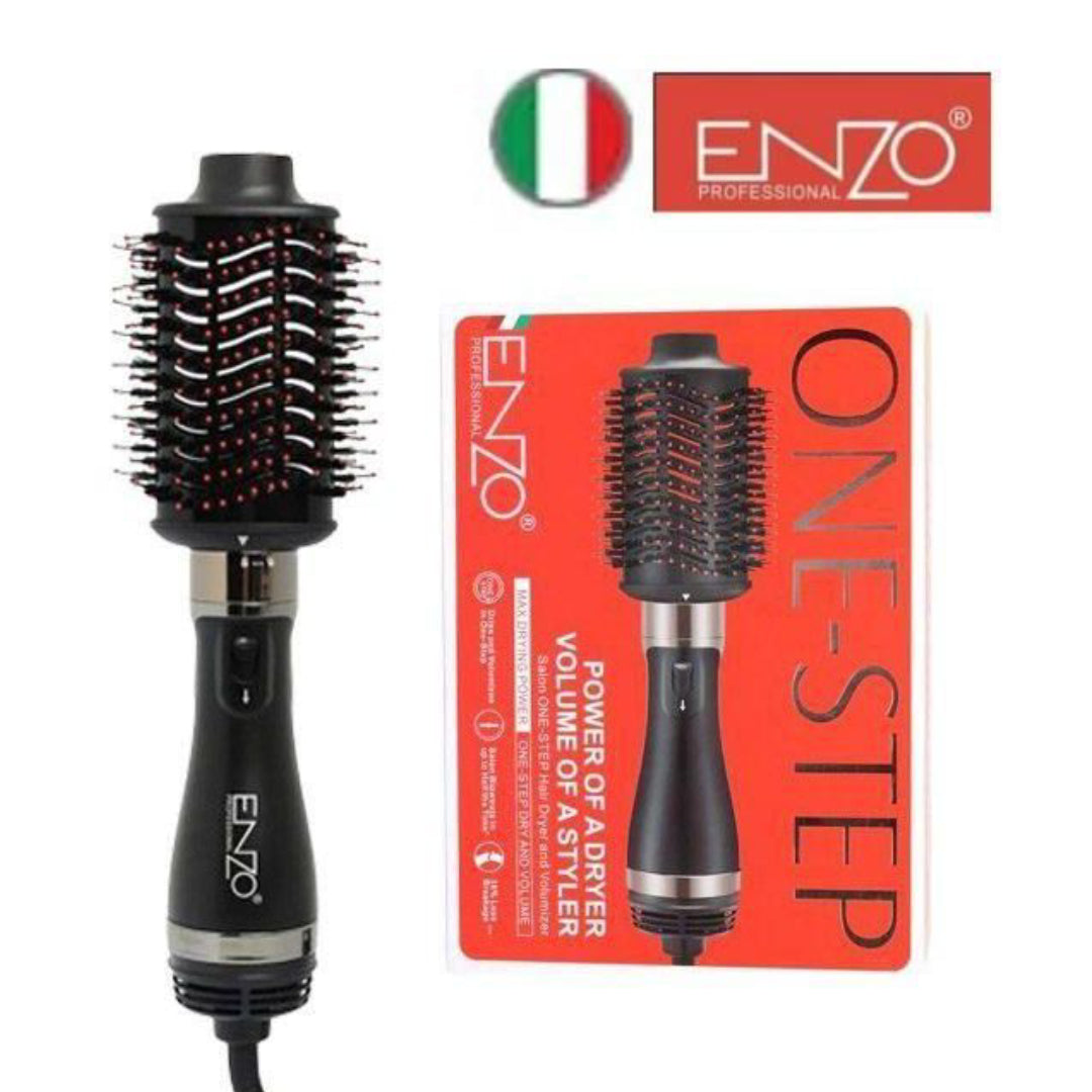 Brosse Soufflante ENZO One-Step – Brosse Lissante Sèche-Cheveux 2-en-1 – Power