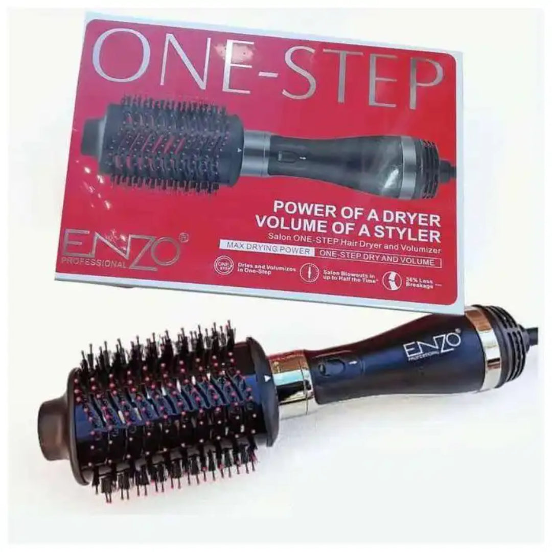 Brosse Soufflante ENZO One-Step – Brosse Lissante Sèche-Cheveux 2-en-1 – Power