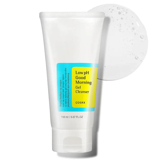 COSRX, nettoyant visage, gel nettoyant doux, pH faible, low pH cleanser, tea tree, BHA naturel, peau sensible, routine du matin, nettoyage doux, soins coréens, beautyfamily.ma, peau grasse, nettoyant non irritant