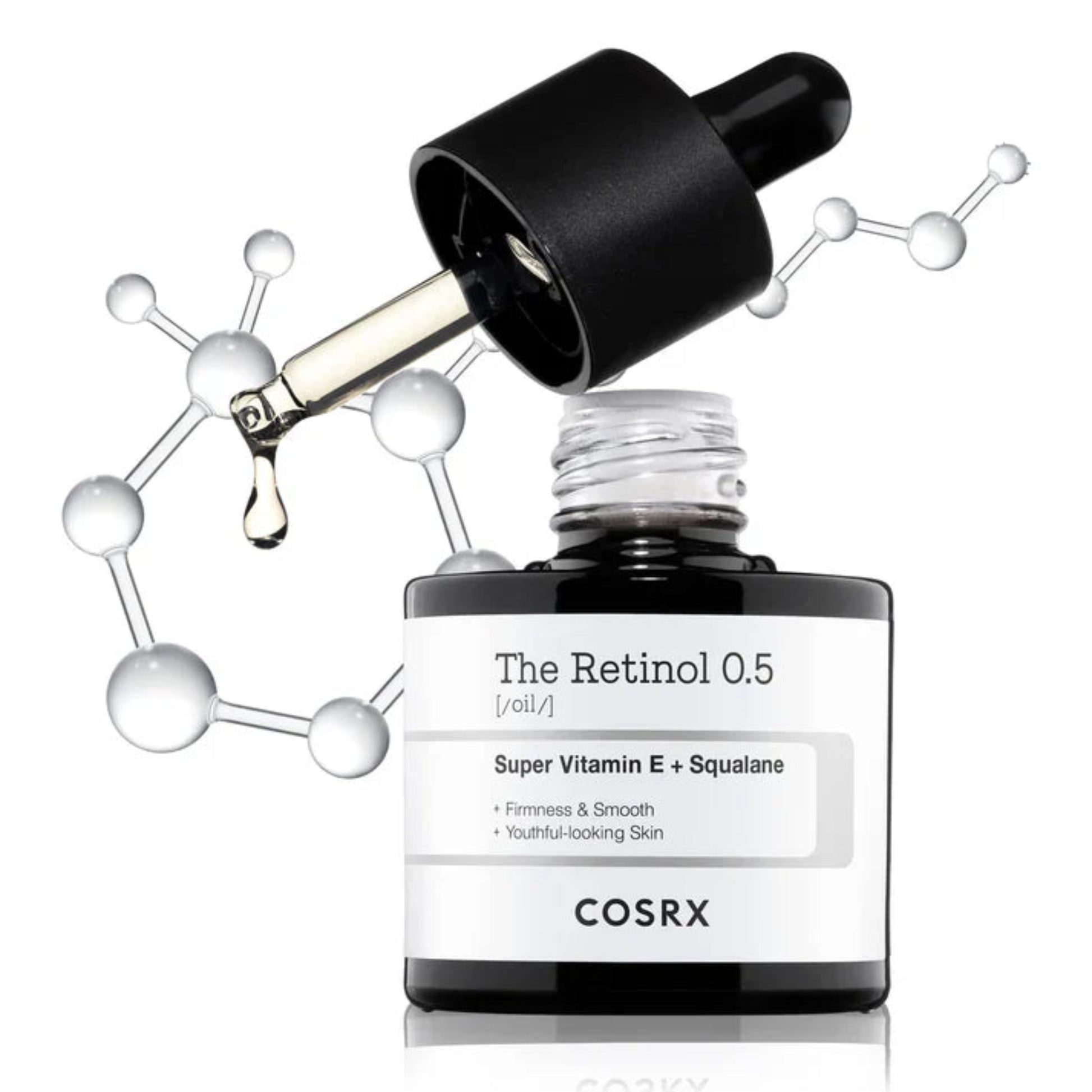 huile rétinol visage, COSRX Retinol 0.5 Oil, soin anti-âge rétinol, huile raffermissante Maroc, rétinol pur anti-rides, soin visage rétinol Maroc, huile protectrice squalane, soin correcteur rides, huile visage beauté Maroc, huile beauté beautyfamily.ma, anti-âge COSRX Maroc, soin vitamine E visage, huile rétinol Maroc
