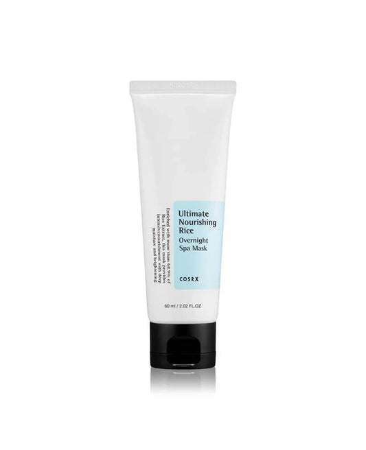 COSRX, masque de nuit riz, overnight spa mask, rice extract, niacinamide, hydratation nuit, peau éclatante, grain de peau lissé, soin spa, masque 3 en 1, masque visage, soin coréen, beautyfamily.ma, cosmétique K‑beauty, peau sensible
