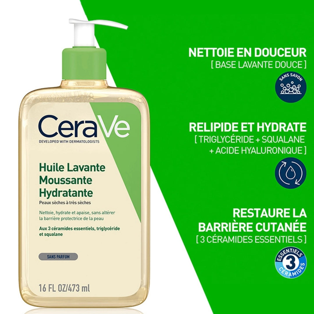 CeraVe Huile Lavante Moussante Hydratante - 473 ml