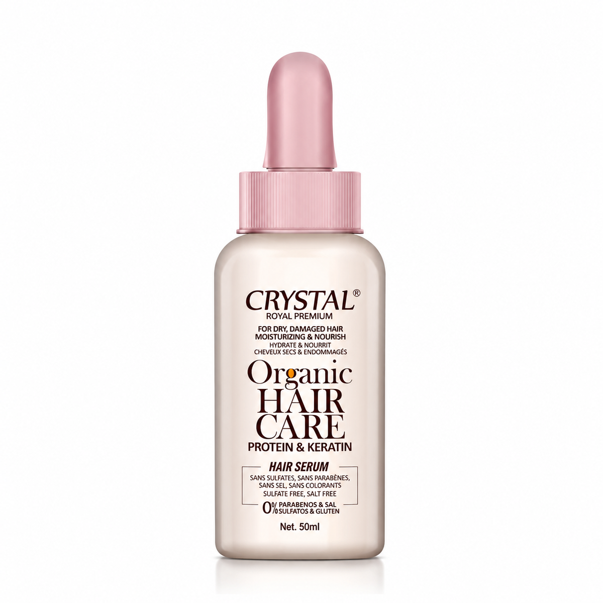 CRYSTAL ORGANIC HAIR CARE HYDRATE & NOURRIT SHAMPOO + MASK + SERUM PACK