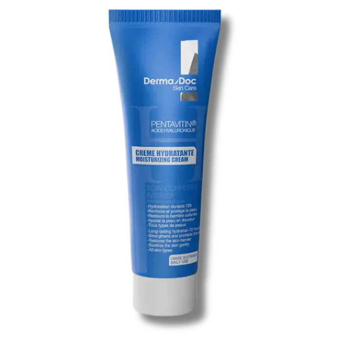 crème hydratante, soin hydratant visage, crème visage légère, crème peau sensible, hydratation intense, crème non grasse, DermaDoc, crème visage Maroc, BeautyFamily
