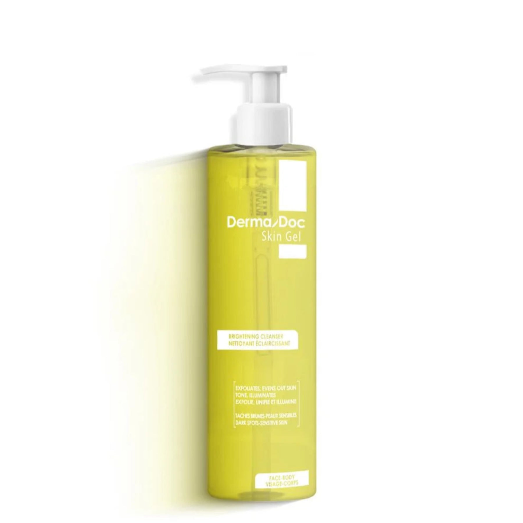 gel nettoyant visage éclaircissant, nettoyant niacinamide Maroc, gel visage AHA doux, soin nettoyant DermaDoc, gel éclat visage, nettoyant vitamine C, gel exfoliant doux Maroc, nettoyant visage peau sensible, produit nettoyant éclaircissant, BeautyFamily gel nettoyant
