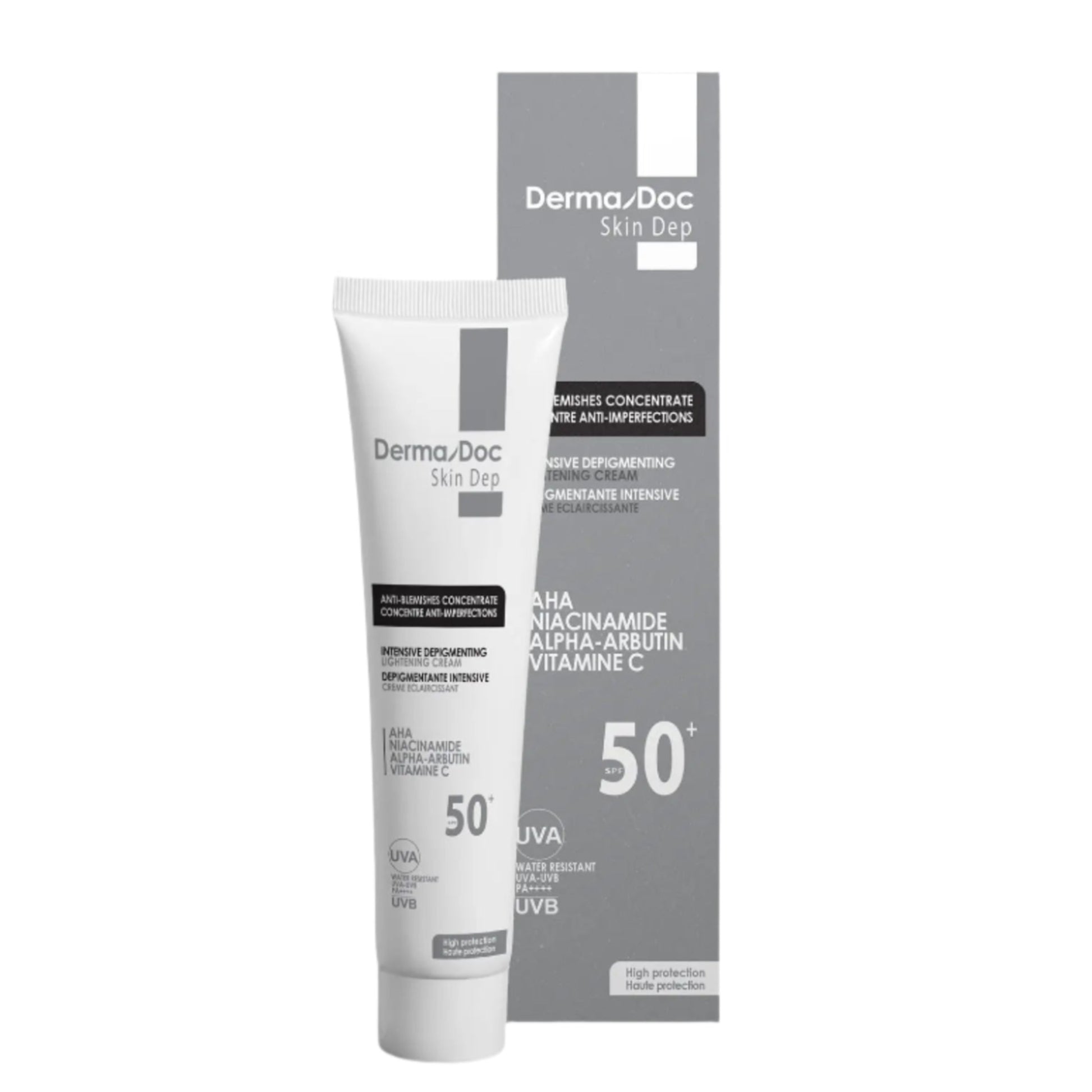 crème dépigmentante, soin éclaircissant, anti-taches visage, SPF 50, crème taches brunes, éclaircissant peau, crème visage Maroc, BeautyFamily
