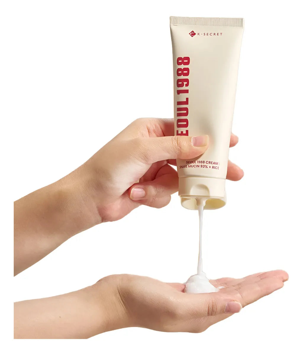 SEOUL 1988 CREAM : SNAIL MUCIN 93% + RICE 100ML