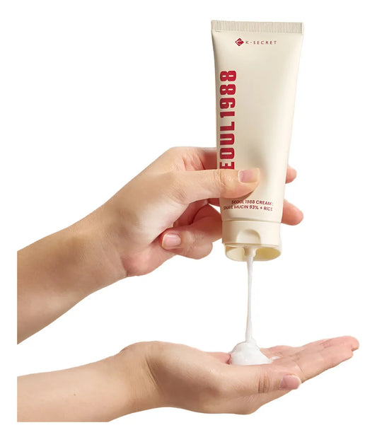 K–SECRET SEOUL 1988 CREAM : SNAIL MUCIN 93% + RICE 100ML